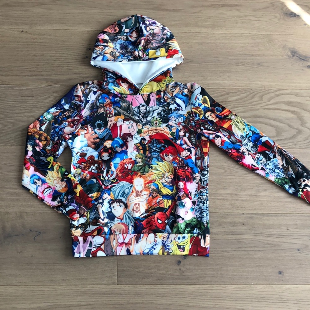 Cartoon/anime mashup sweater